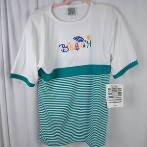 NWT Vintage Barbara Gerwit Womens Small Beach T-shirt Made In USA